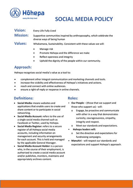 Social Media Policy 2020