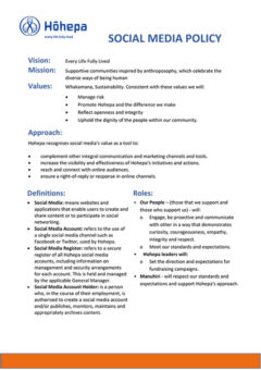 Social Media Policy 2020