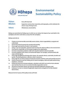 Environmental Sustainability Policy